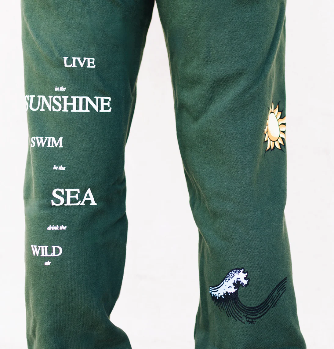 Live in the Sunshine Sweatpants - Forest Green - Image 3